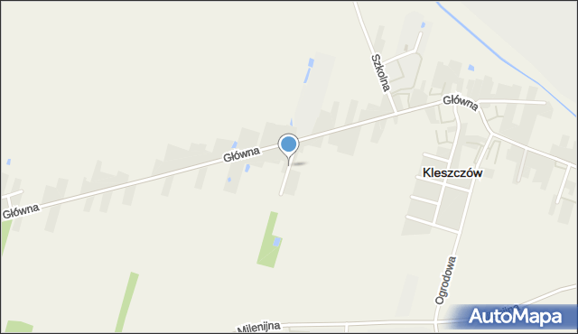 Kleszczów powiat bełchatowski, Gliniana, mapa Kleszczów powiat bełchatowski