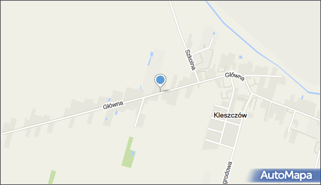 Kleszczów powiat bełchatowski, Główna, mapa Kleszczów powiat bełchatowski