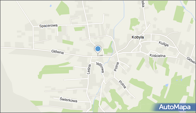 Kobyla gmina Kornowac, Główna, mapa Kobyla gmina Kornowac