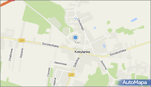 Kobylanka powiat stargardzki, Głogowskiego Piotra, ks., mapa Kobylanka powiat stargardzki