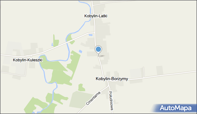 Kobylin-Borzymy, Główna, mapa Kobylin-Borzymy