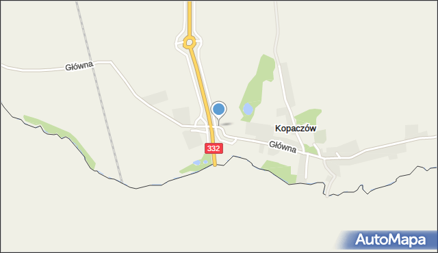 Kopaczów, Główna, mapa Kopaczów