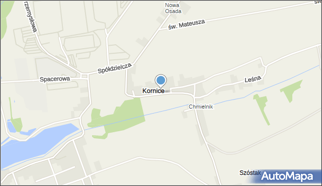 Kornice, Główna, mapa Kornice