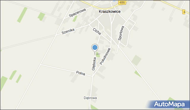 Kraszkowice, Głęboka, mapa Kraszkowice