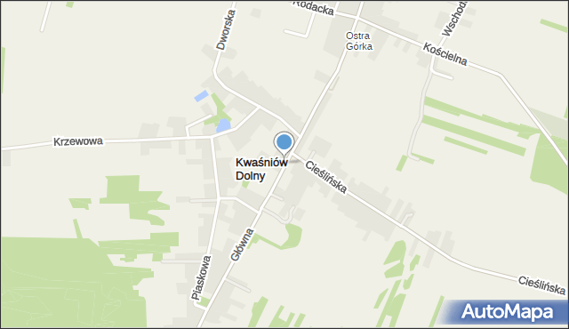 Kwaśniów Dolny, Główna, mapa Kwaśniów Dolny