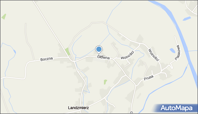 Landzmierz, Główna, mapa Landzmierz