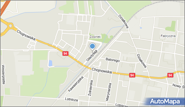 Legnica, Gładysza Bronisława, ks., mapa Legnicy