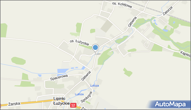 Lipinki Łużyckie, Główna, mapa Lipinki Łużyckie