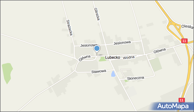 Lubecko, Główna, mapa Lubecko