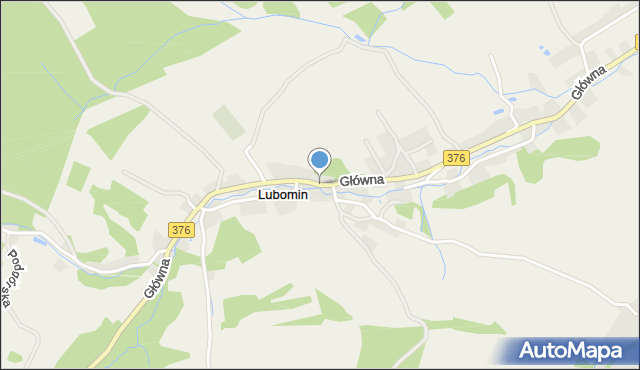 Lubomin gmina Stare Bogaczowice, Główna, mapa Lubomin gmina Stare Bogaczowice