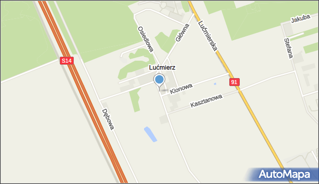 Lućmierz-Ośrodek, Główna, mapa Lućmierz-Ośrodek