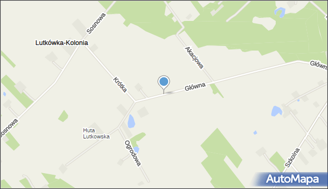 Lutkówka-Kolonia, Główna, mapa Lutkówka-Kolonia