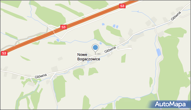 Nowe Bogaczowice, Główna, mapa Nowe Bogaczowice