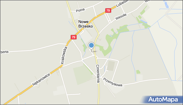 Nowe Brzesko, Głowackiego, mapa Nowe Brzesko