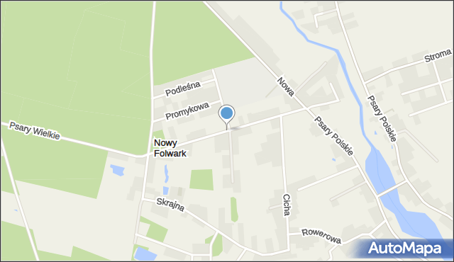 Nowy Folwark gmina Września, Główna, mapa Nowy Folwark gmina Września
