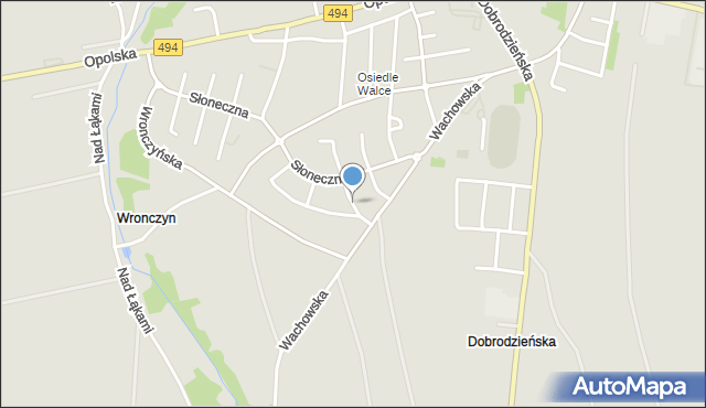 Olesno, Głogowa, mapa Olesno
