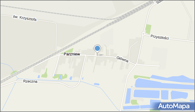 Parzniew, Główna, mapa Parzniew