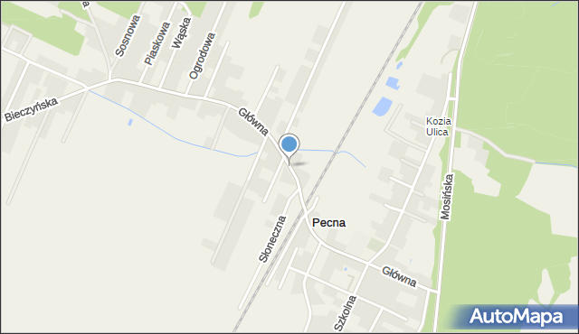 Pecna, Główna, mapa Pecna