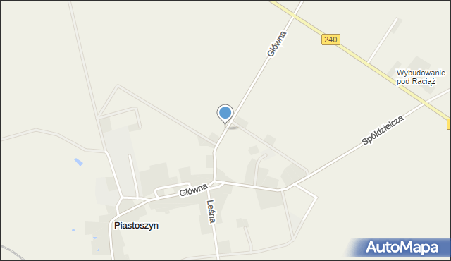 Piastoszyn, Główna, mapa Piastoszyn