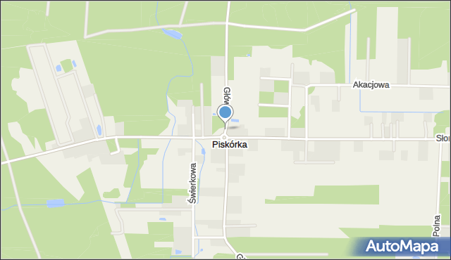 Piskórka, Główna, mapa Piskórka