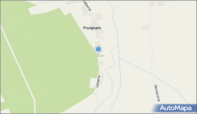 Pociękarb, Główna, mapa Pociękarb