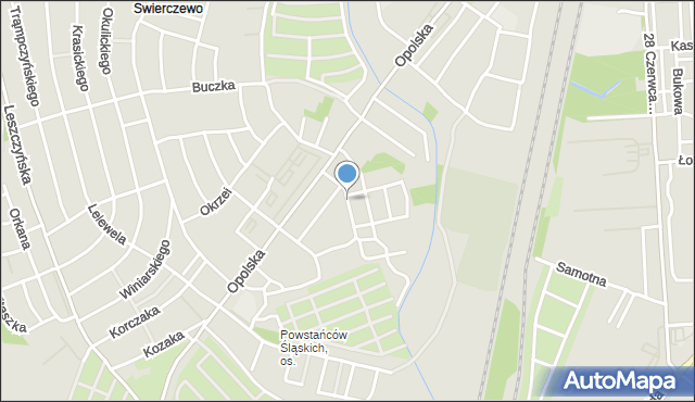 Poznań, Gliwicka, mapa Poznania