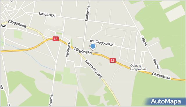 Przemków, Głogowska, mapa Przemków