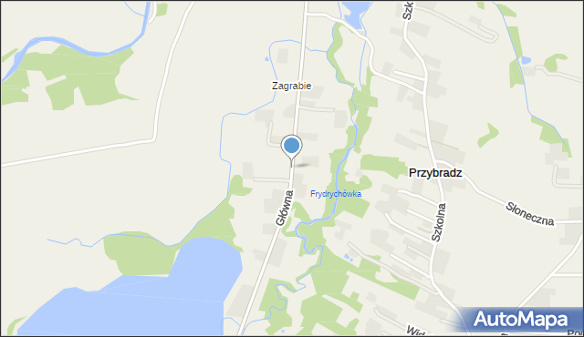 Przybradz, Główna, mapa Przybradz