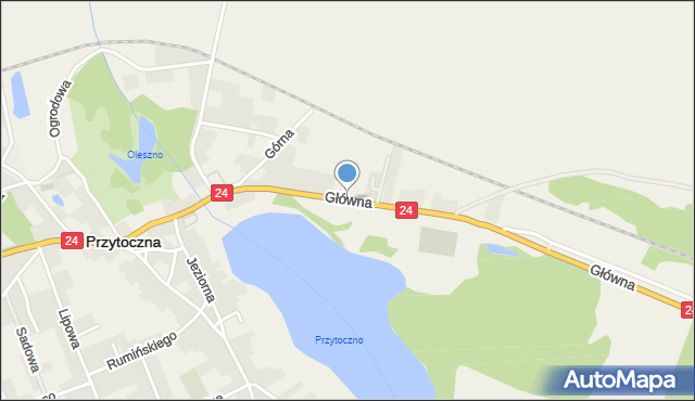 Przytoczna, Główna, mapa Przytoczna