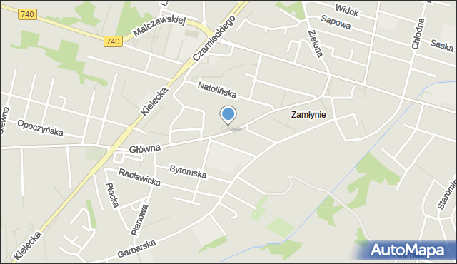 Radom, Główna, mapa Radomia