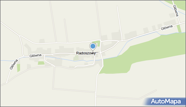 Radoszowy, Główna, mapa Radoszowy