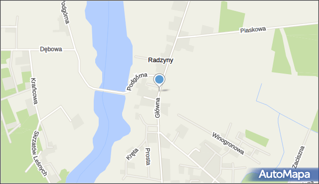 Radzyny, Główna, mapa Radzyny