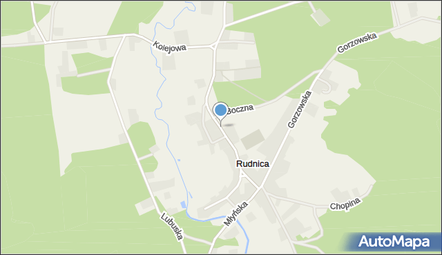 Rudnica gmina Krzeszyce, Główna, mapa Rudnica gmina Krzeszyce