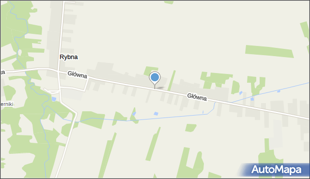 Rybna gmina Mykanów, Główna, mapa Rybna gmina Mykanów