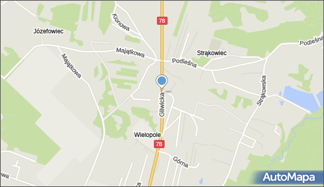 Rybnik, Gliwicka, mapa Rybnika