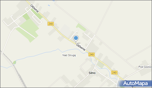 Silno gmina Chojnice, Główna, mapa Silno gmina Chojnice