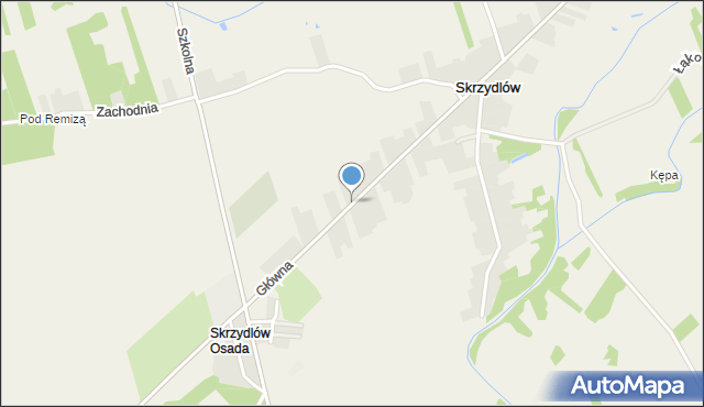 Skrzydlów, Główna, mapa Skrzydlów