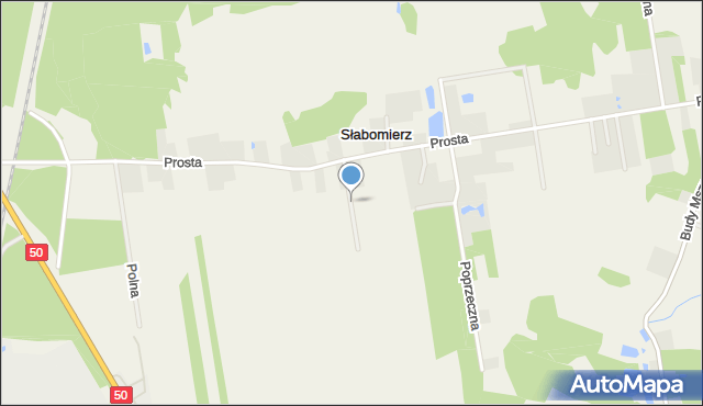 Słabomierz gmina Radziejowice, Głęboka, mapa Słabomierz gmina Radziejowice