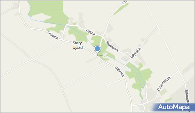 Stary Ujazd, Główna, mapa Stary Ujazd
