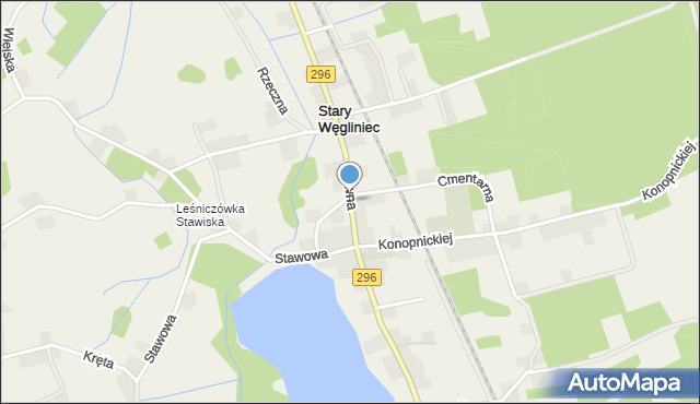 Stary Węgliniec, Główna, mapa Stary Węgliniec