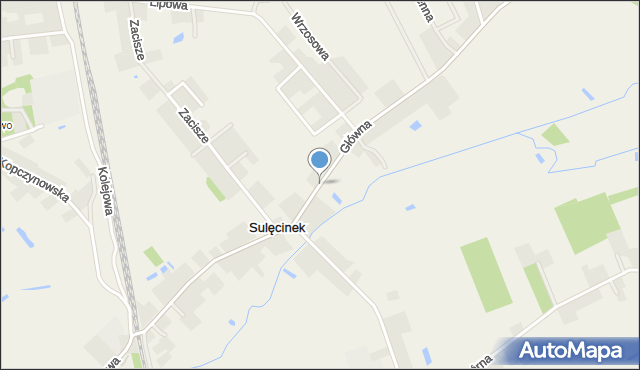 Sulęcinek, Główna, mapa Sulęcinek