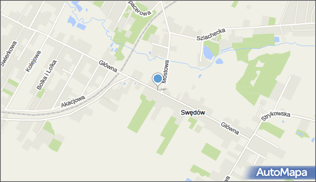 Swędów, Główna, mapa Swędów