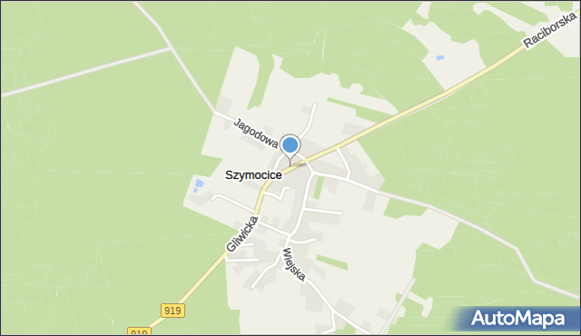 Szymocice, Gliwicka, mapa Szymocice