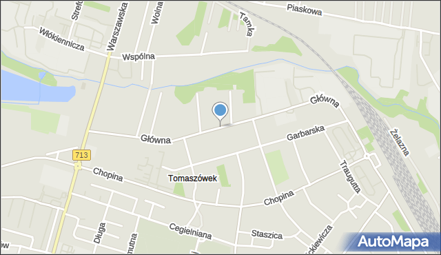 Tomaszów Mazowiecki, Główna, mapa Tomaszów Mazowiecki