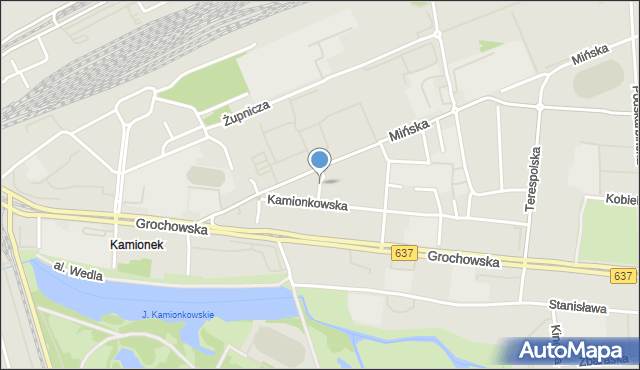 Warszawa, Głucha, mapa Warszawy