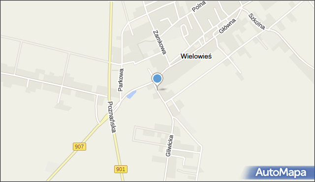 Wielowieś powiat gliwicki, Gliwice, mapa Wielowieś powiat gliwicki