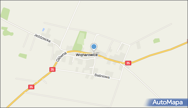 Wojnarowice, Główna, mapa Wojnarowice