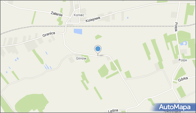 Wola Baranowska, Glinów, mapa Wola Baranowska