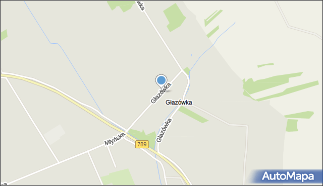 Woźniki powiat lubliniecki, Głazówka, mapa Woźniki powiat lubliniecki