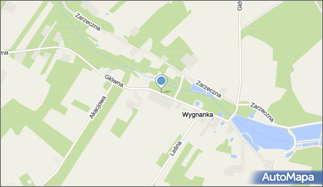 Wygnanka gmina Mszczonów, Główna, mapa Wygnanka gmina Mszczonów